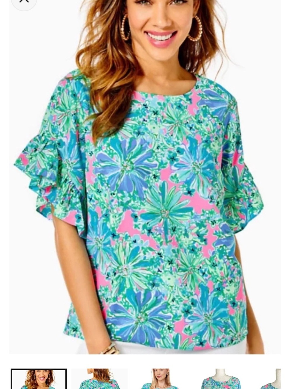 Lilly Pulitzer Darlah Top blouse floral